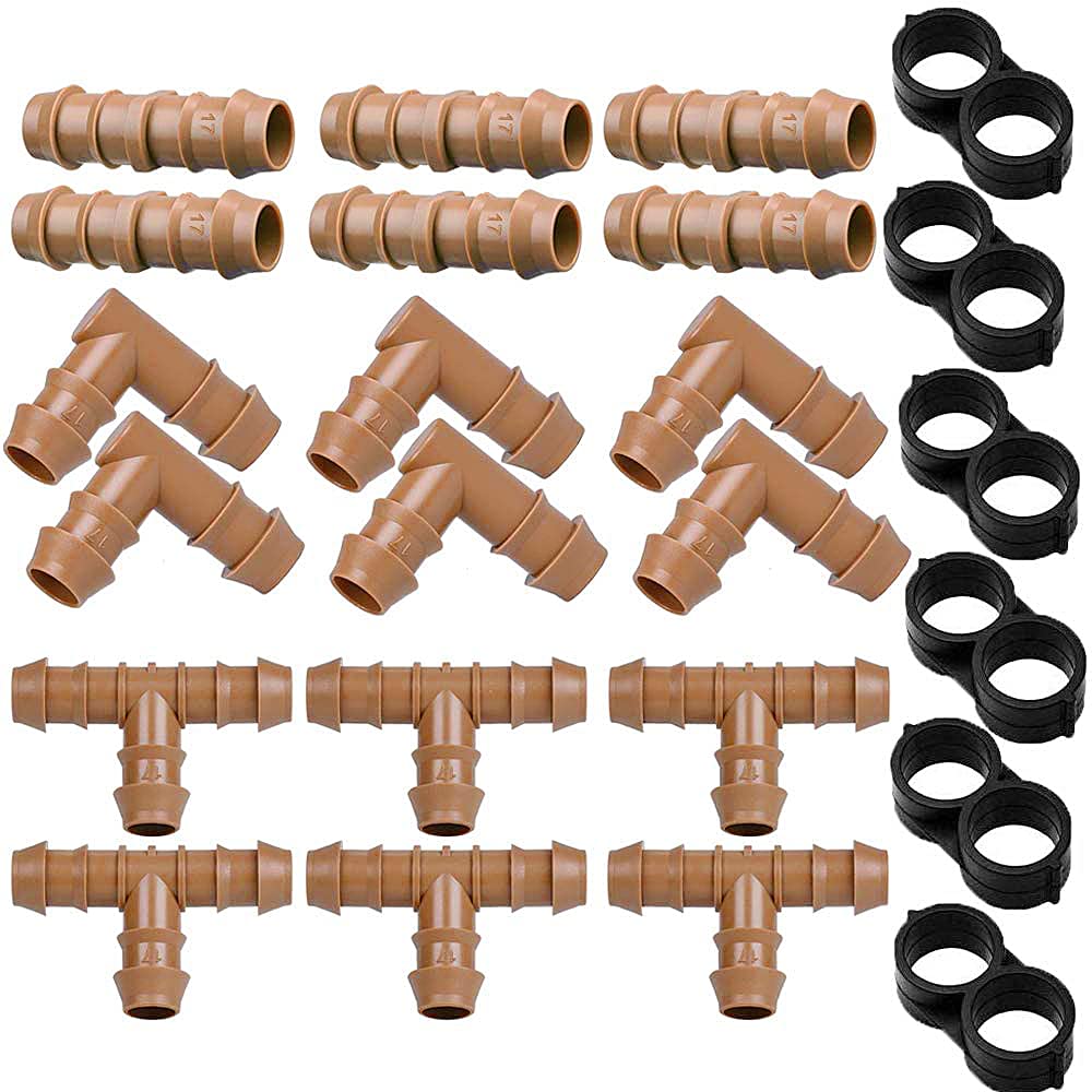JAYEE 24P drip tees secure 1/2 inch tubing for reliable irrigation