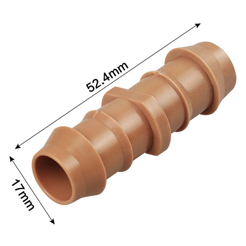 52.6 mm length and 17 mm outer diameter enable secure push-fit with 1/2-inch tubing.