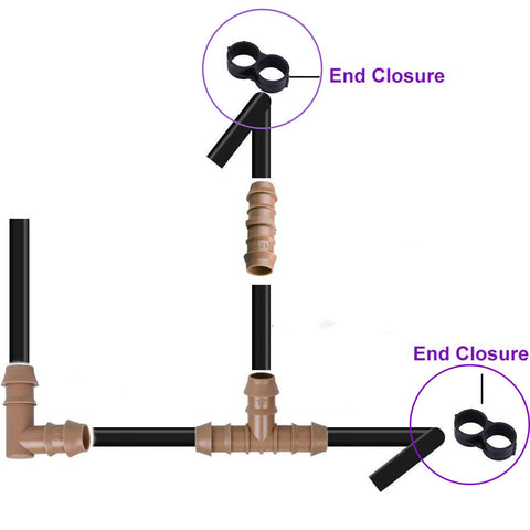 JAYEE 17mm end cap fits 1/2-inch tubing for clean, secure ends.