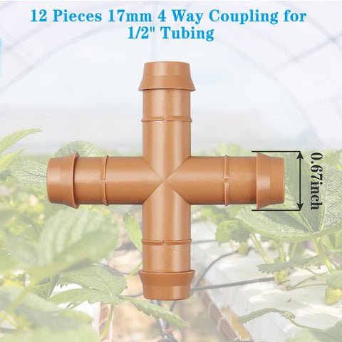 JAYEE cross tee fittings four-way image highlights quick, secure barbed connections.