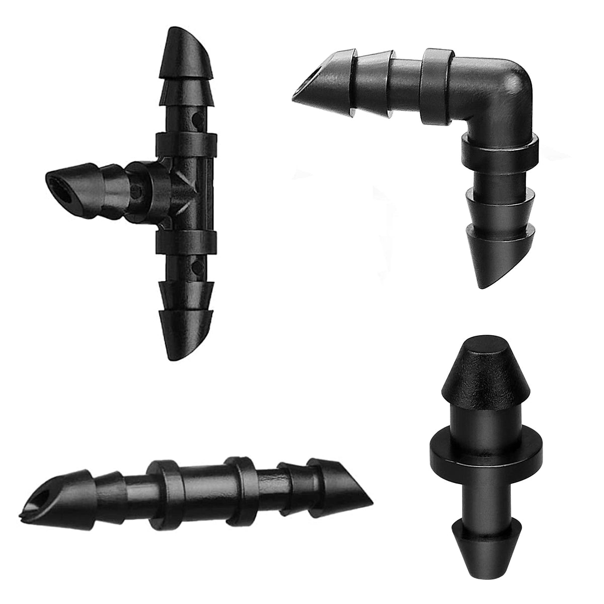 JAYEE irrigation fittings kit with 50 couplings for secure garden connections.