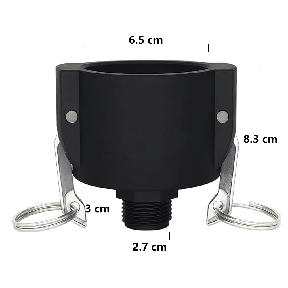 Jayen chemical-resistant camlock tank fittings for durable IBC connections.