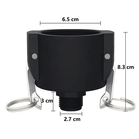 Jayen chemical-resistant camlock tank fittings for durable IBC connections.