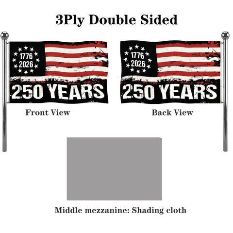 Jayus flag shown side-by-side double-sided printing for clear visibility.