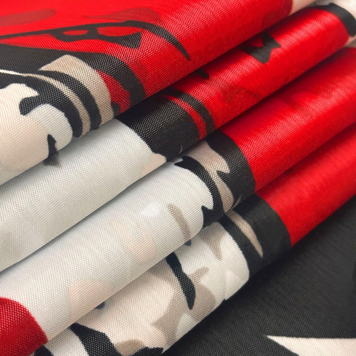 Close-up of Jayus flag stitching shows reinforced seams for durability.