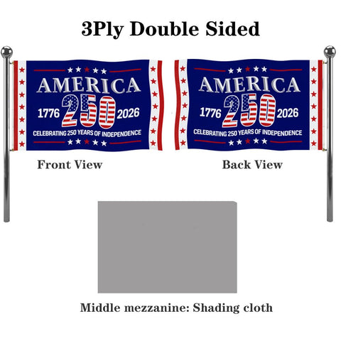 Jayus 4x6 flag side view showing durable structure for wind resistance.