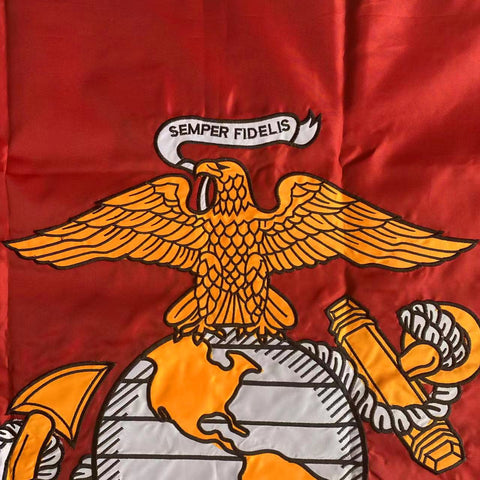 Jayus double-sided embroidery on USMC flag 3x5 for visibility from both sides