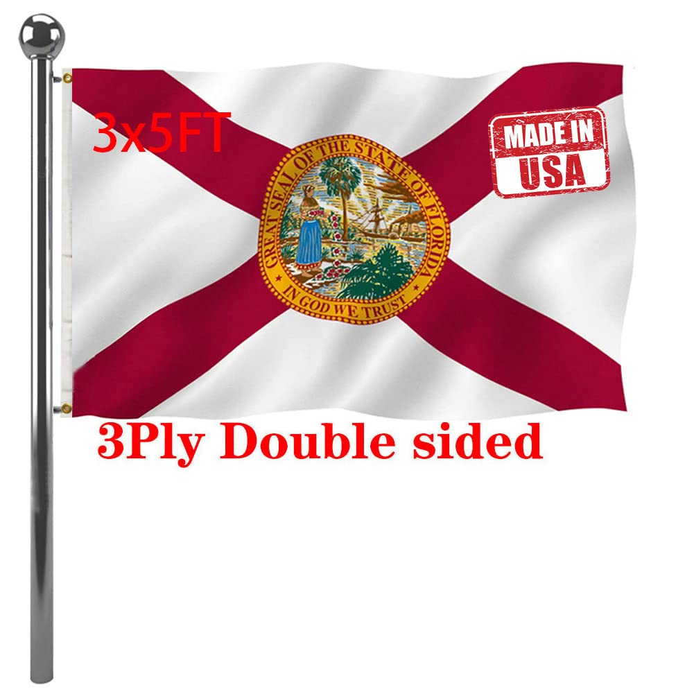 Jayus Florida flag double-sided design waves brightly for outdoor display.