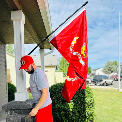 Jayus Marine Corps banner ready for display at parades ceremonies and gatherings