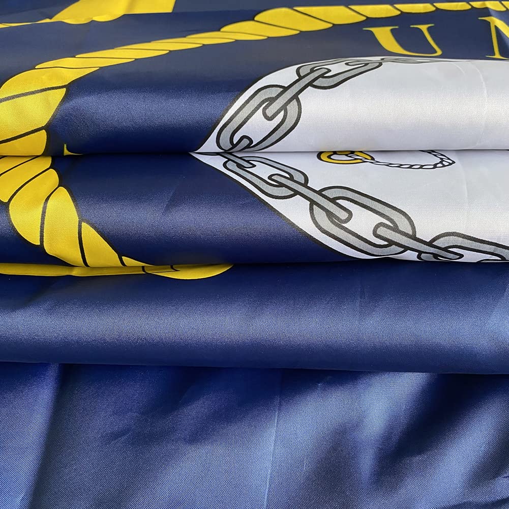 Jayus navy flag double-sided print for high visibility from both directions.
