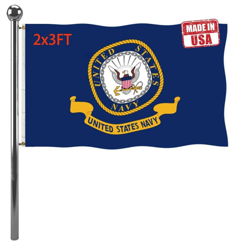 Jayus navy flag front view with vivid double-sided colors for outdoor display.