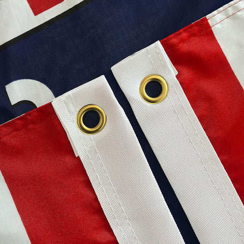 Jayus outdoor flag waving in breeze showcases vivid colors and durability.