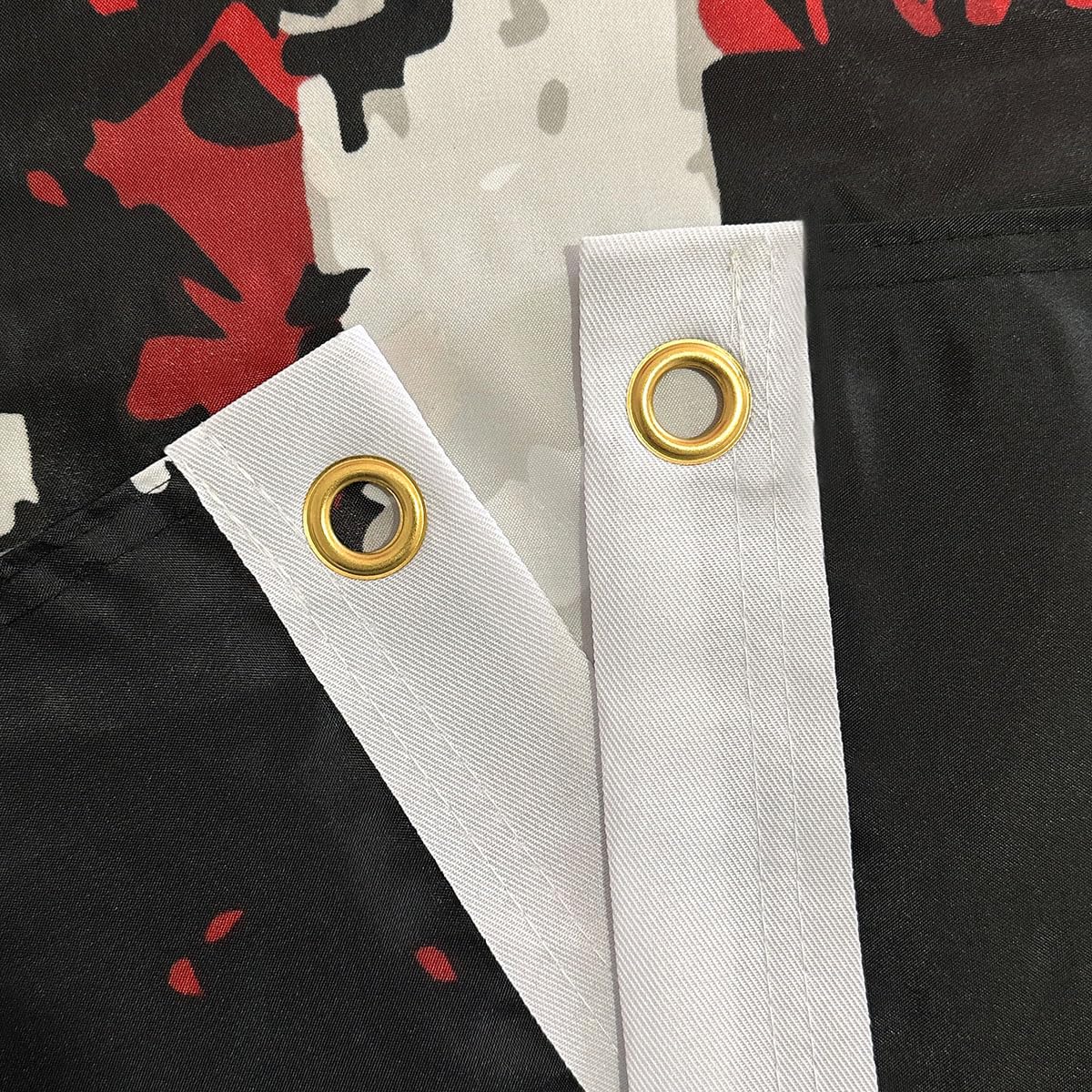 Jayus packaged flag folded image; compact packaging with wrinkle-ready after ironing tips.