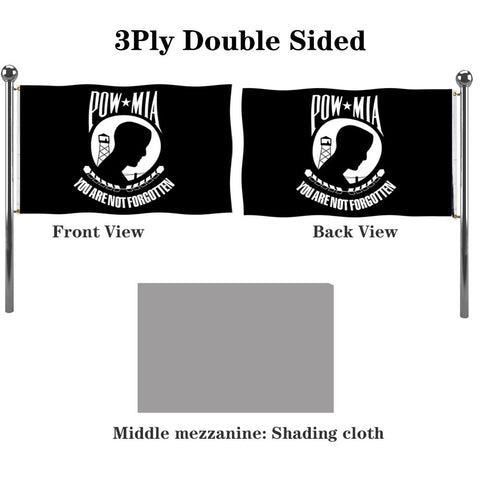 Jayus flag shows double-sided print for clear visibility from both sides.