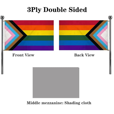 Jayus tear resistant nylon flag with reinforced seams for windy conditions