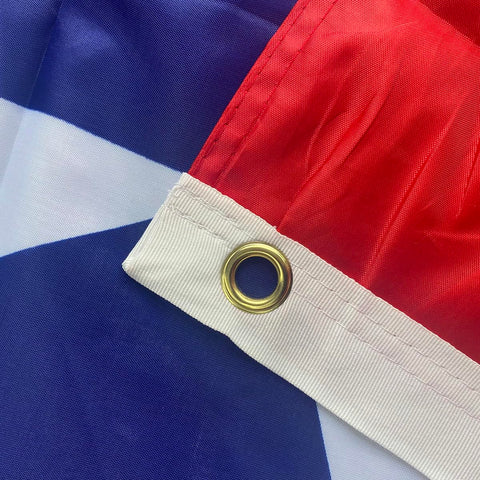 Jayus flag hanging outdoors on a flagpole or wall for reliable visibility