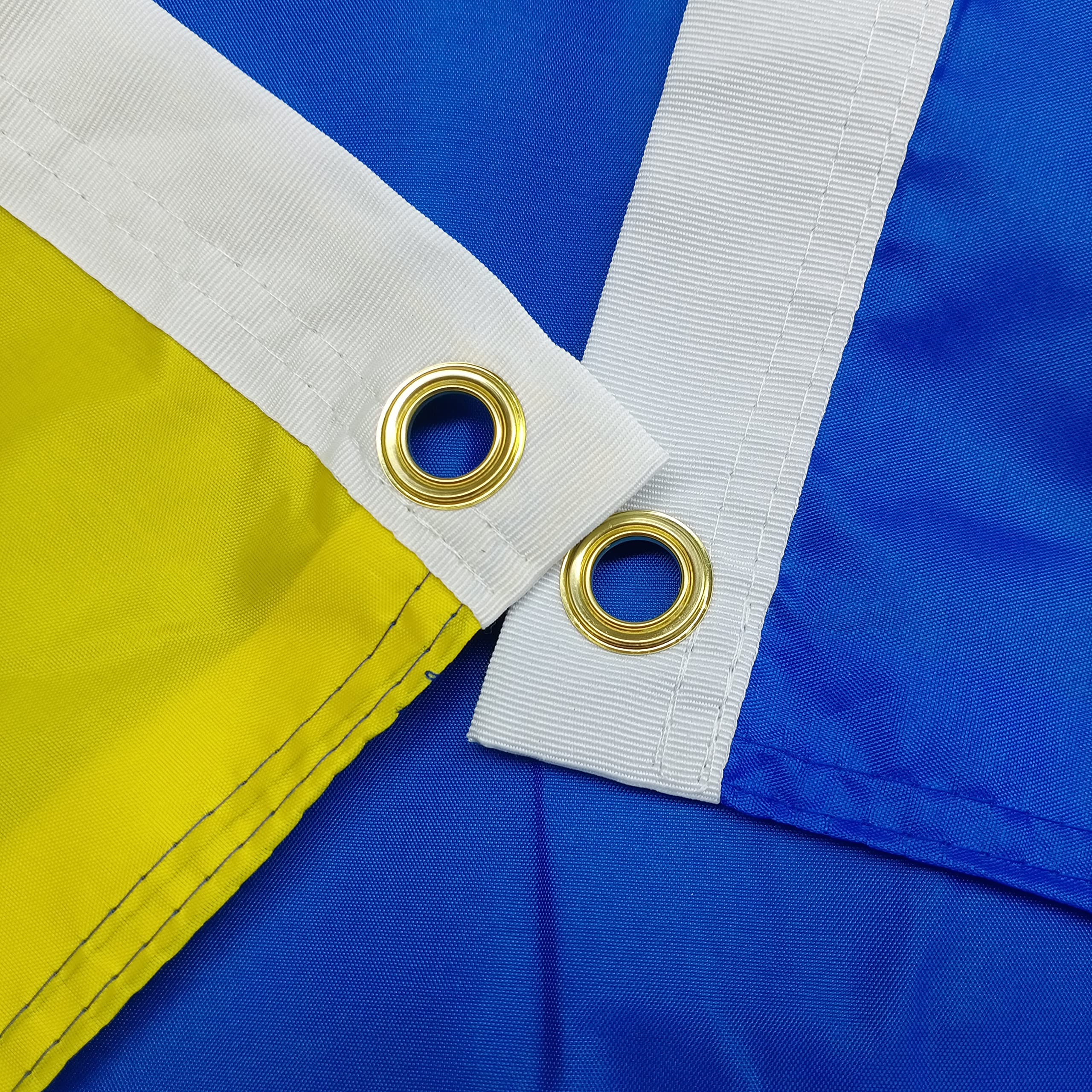 Jayus Ukraine flag with brass grommets for secure hanging