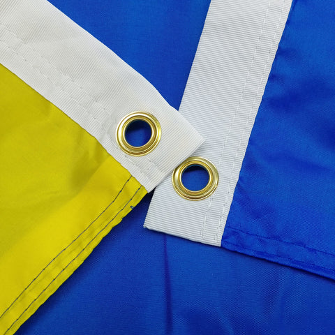 Jayus Ukraine flag with brass grommets for secure hanging