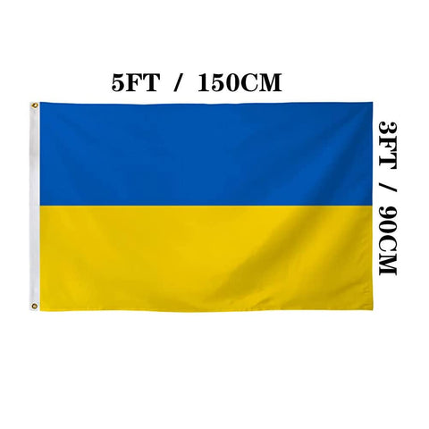 Jayus Ukraine flag 3x5 suitable for indoor and outdoor display on poles