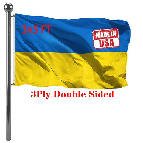 Jayus Ukraine flag 3x5 double-sided outdoor display enhances visibility