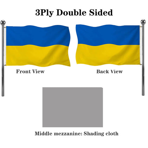 Jayus Ukraine flag 3x5 heavy-duty polyester resists weather and fading