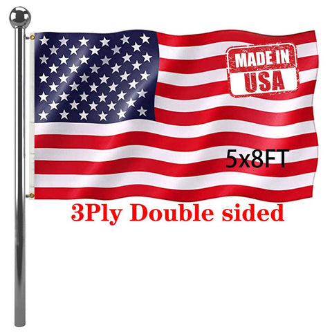 Jayus US flag 3x5 outdoor double-sided displays vivid color for exterior use.