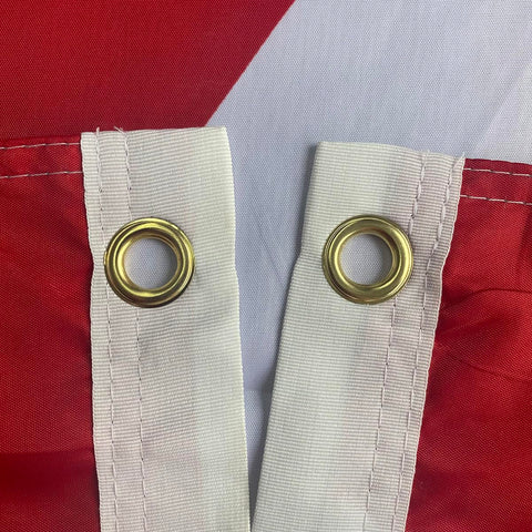 Jayus flag features four-row stitching for neat, sturdy edges and longevity.