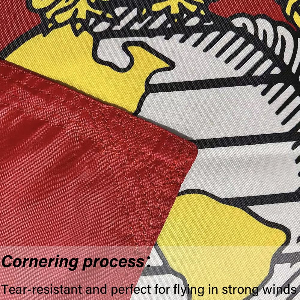 Jayus USMC flag UV and wind resistance demonstrate outdoor durability.