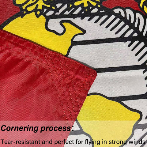 Jayus USMC flag UV and wind resistance demonstrate outdoor durability.