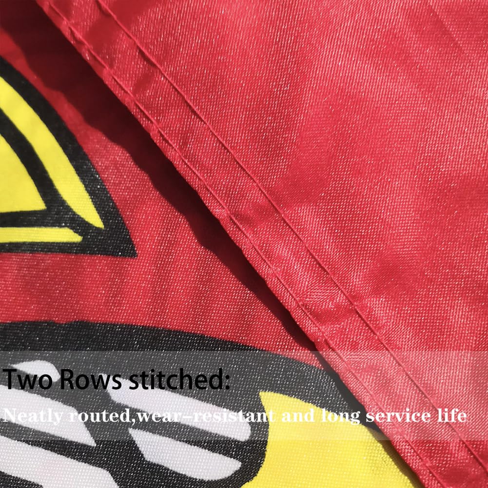 Jayus USMC flag weather-resistant polyester withstands wind and rain.