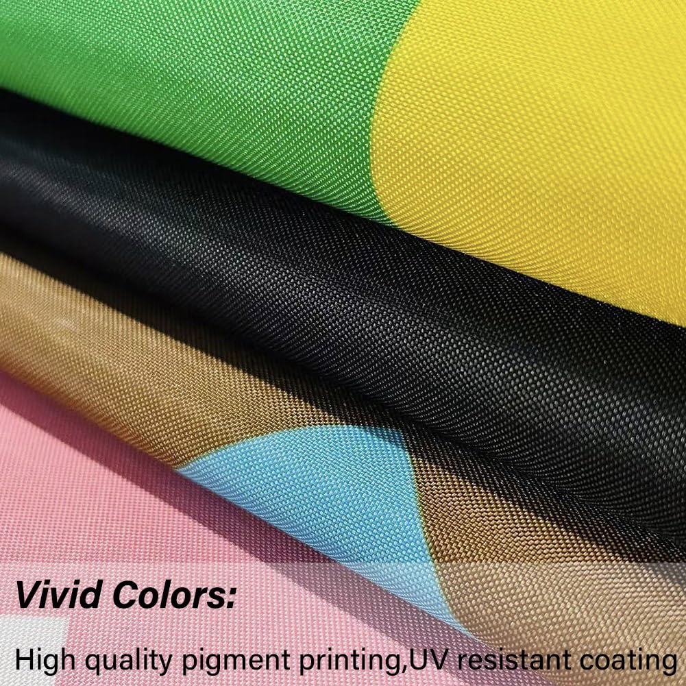 Jayus UV fade resistant rainbow flag maintains brightness in sun