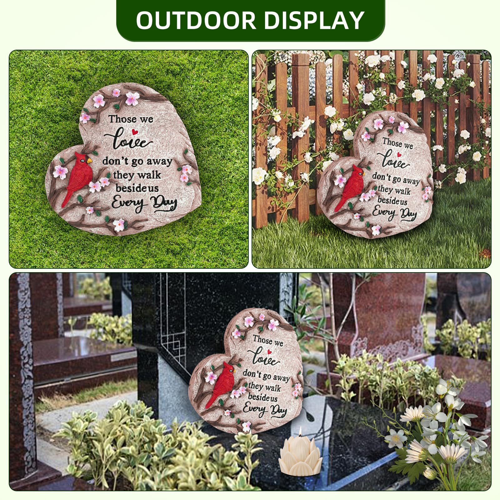 Jazcimdo versatile display options for indoor table or outdoor garden placement