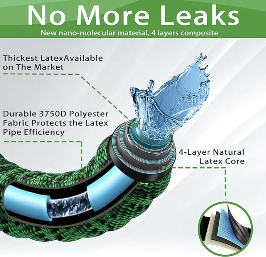 J&B XpandaHose 10-pattern nozzle enables precise irrigation and cleaning.