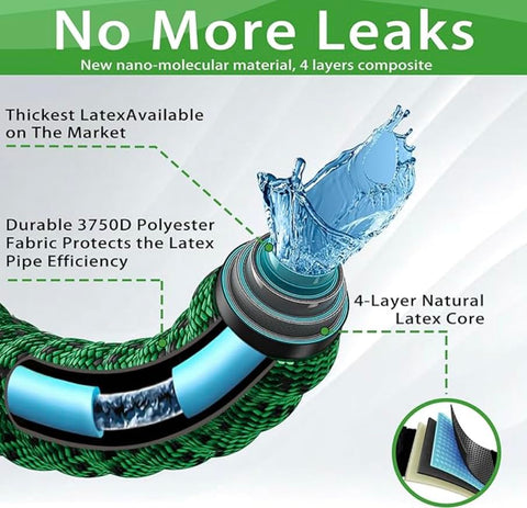 J&B XpandaHose 10-pattern nozzle enables precise irrigation and cleaning.