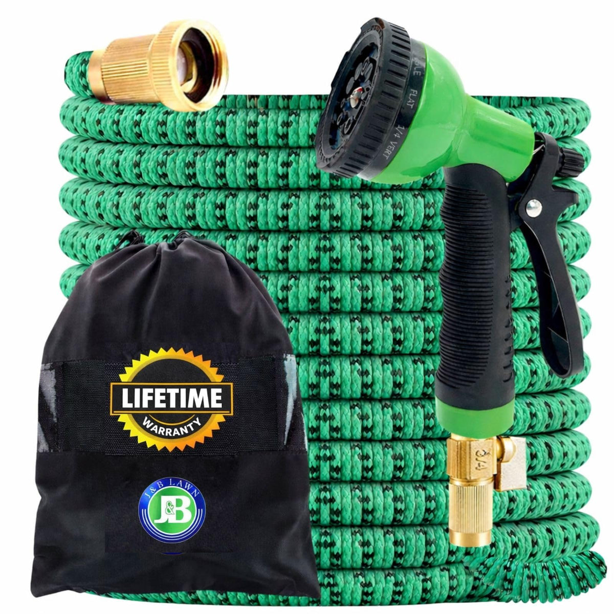 J&B XpandaHose compact storage for easy garden organization.