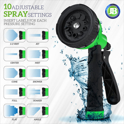 J&B XpandaHose four-layer latex core offers flexible, kink resistant use.