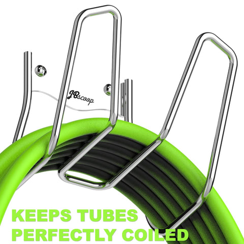JBscoop 90-foot capacity holder fits long hoses up to 90 ft for garden tasks