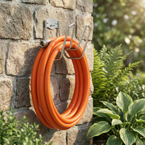 JBscoop hose rack stainless steel keeps hoses and cords neatly organized