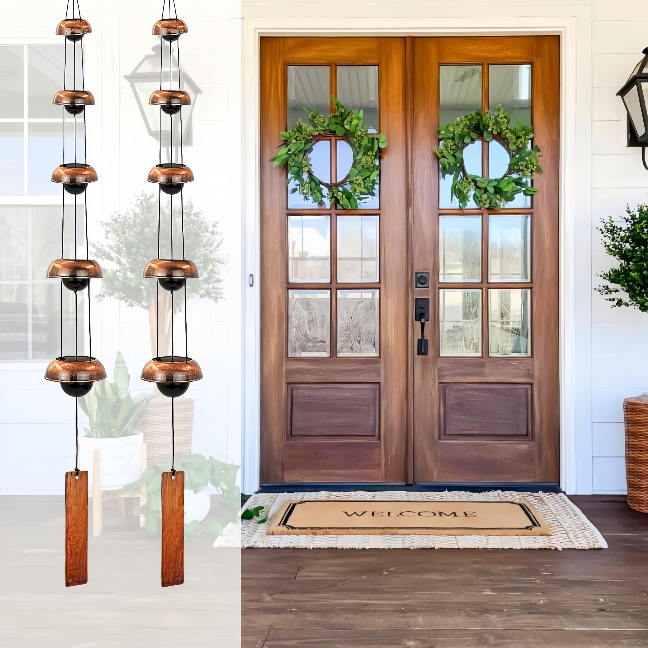 JBSYYXGS copper wind chimes 36.8-inch outdoor garden display for tranquility