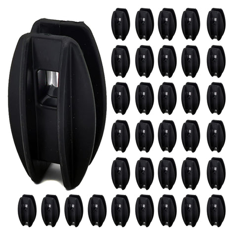 JBT 40-pack black fence insulators for poly wire, sturdy and weather-ready