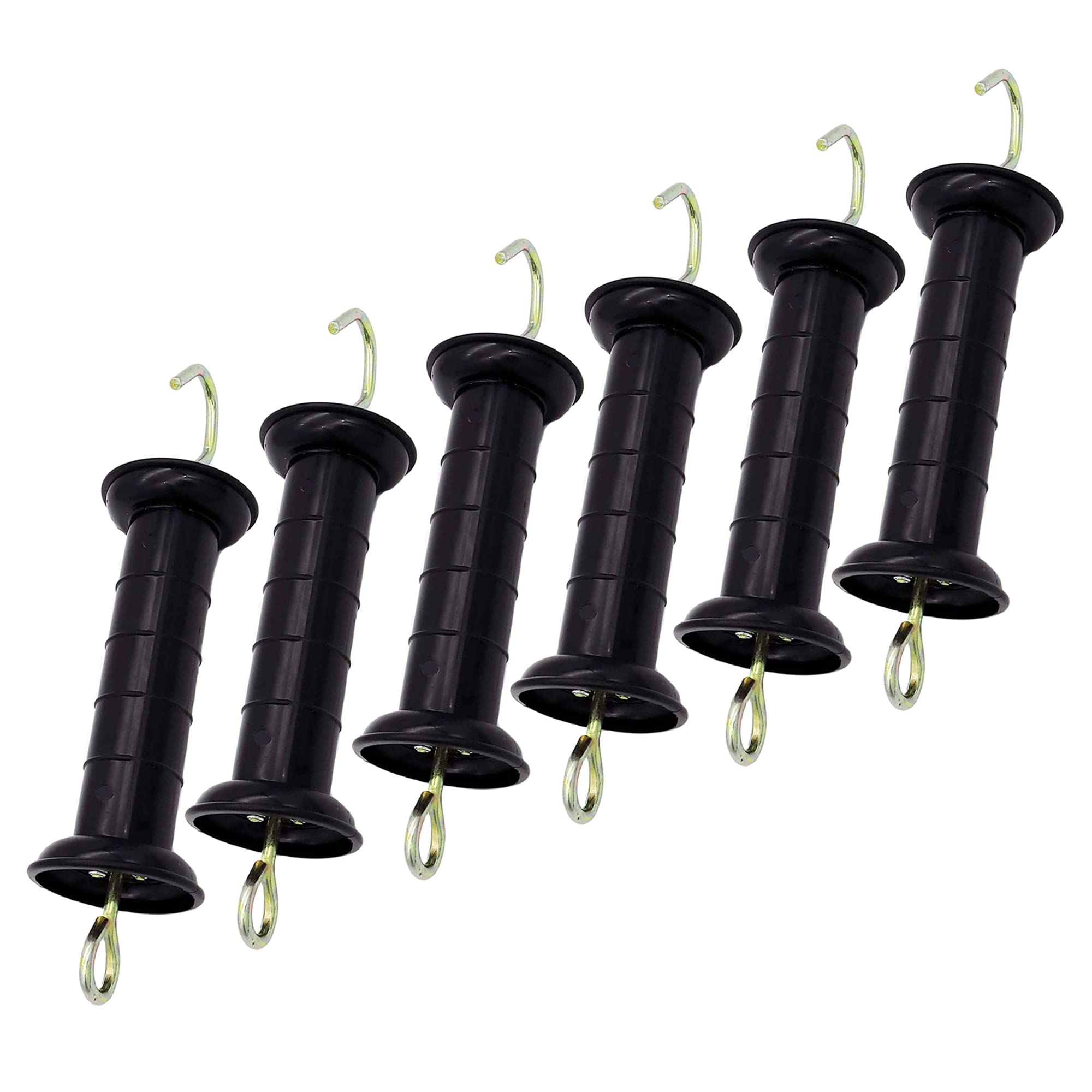 JBTOZIUY gate handle with spring in black for secure fence operation