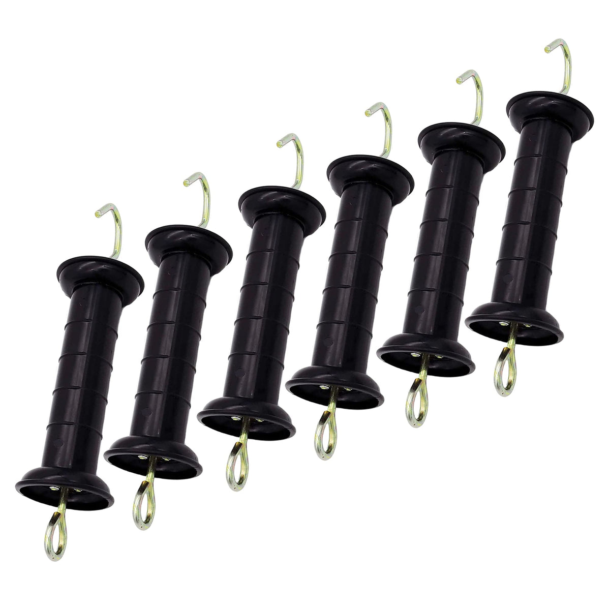 JBTOZIUY gate handle with spring in black for secure fence operation
