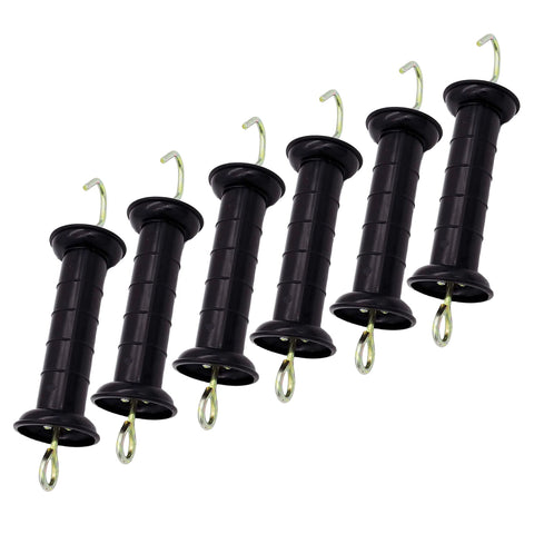JBTOZIUY gate handle with spring in black for secure fence operation