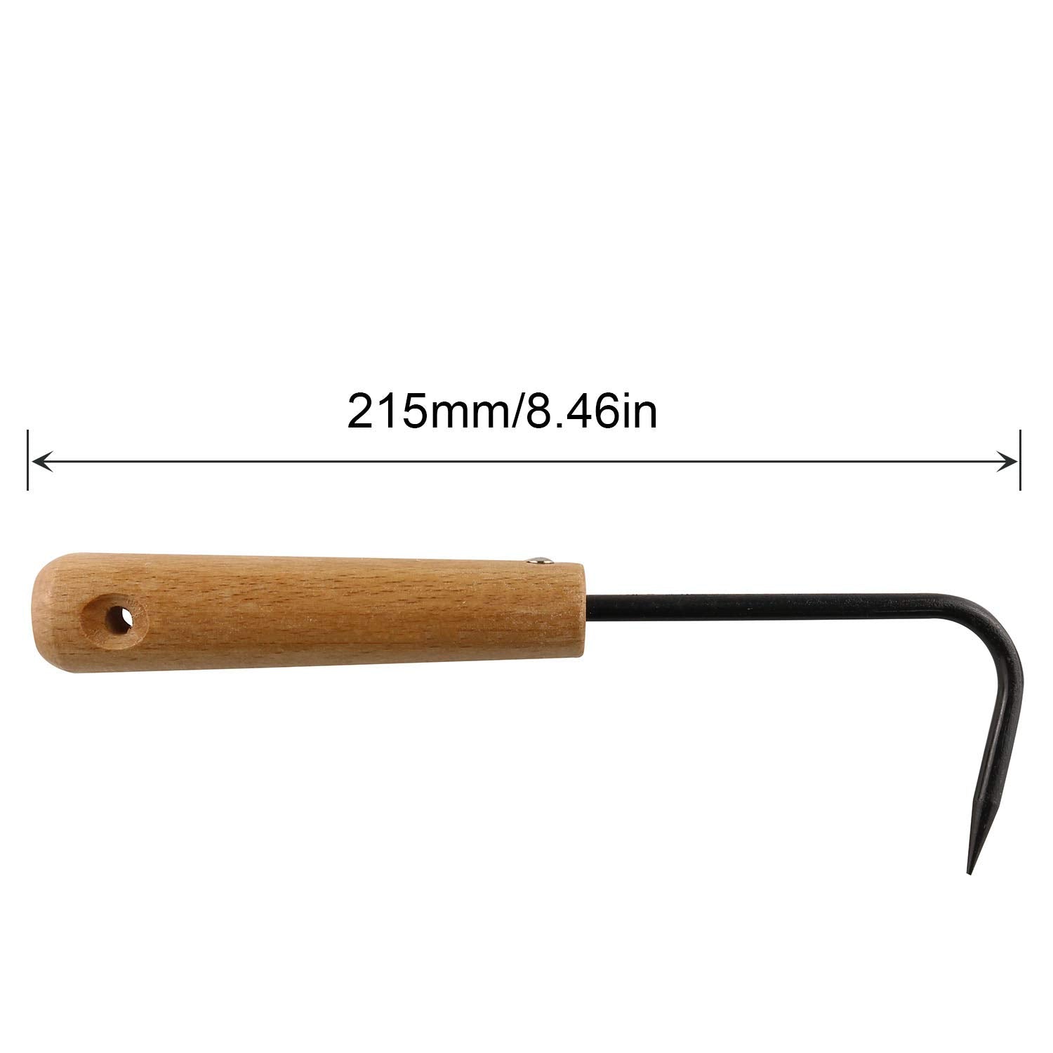 Rust-resistant coating keeps the JCBIZ root hook clean after gardening