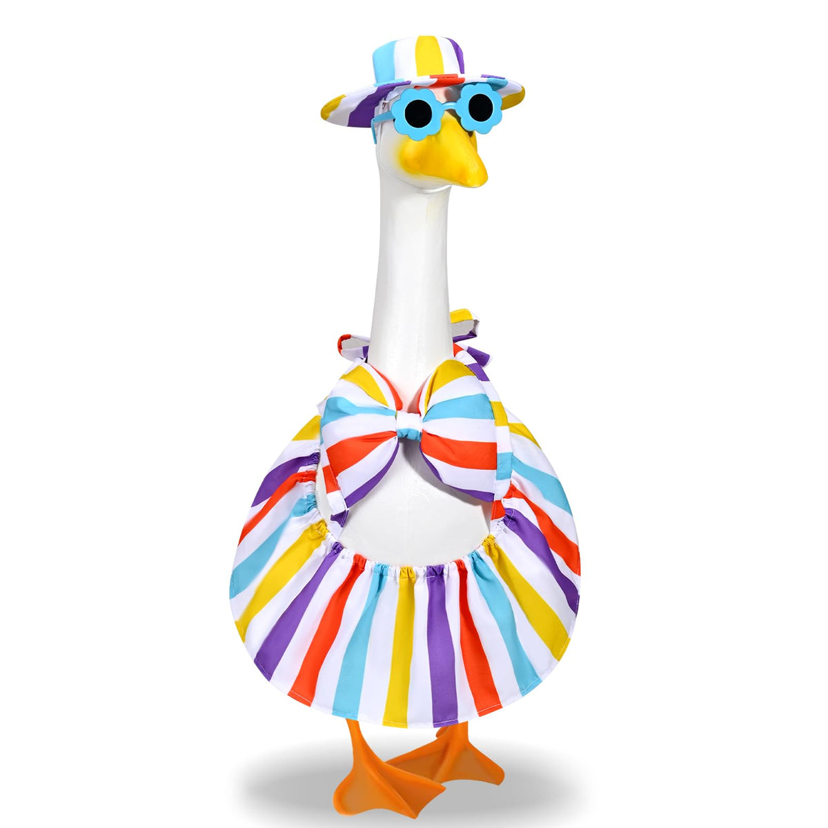JcHrmers bikini goose outfit with hat and sunglasses for sunny garden yard decor