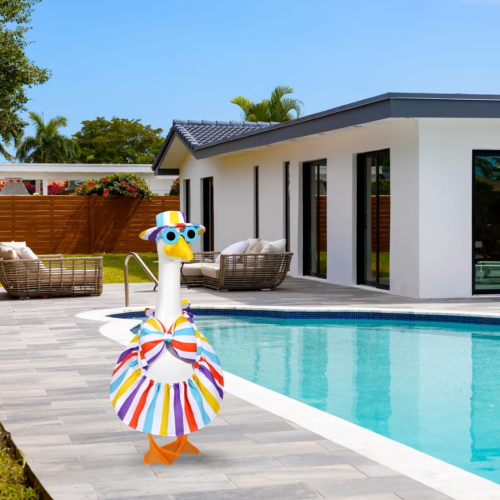 JcHrmers bikini porch goose outfit for pool party decor and fun