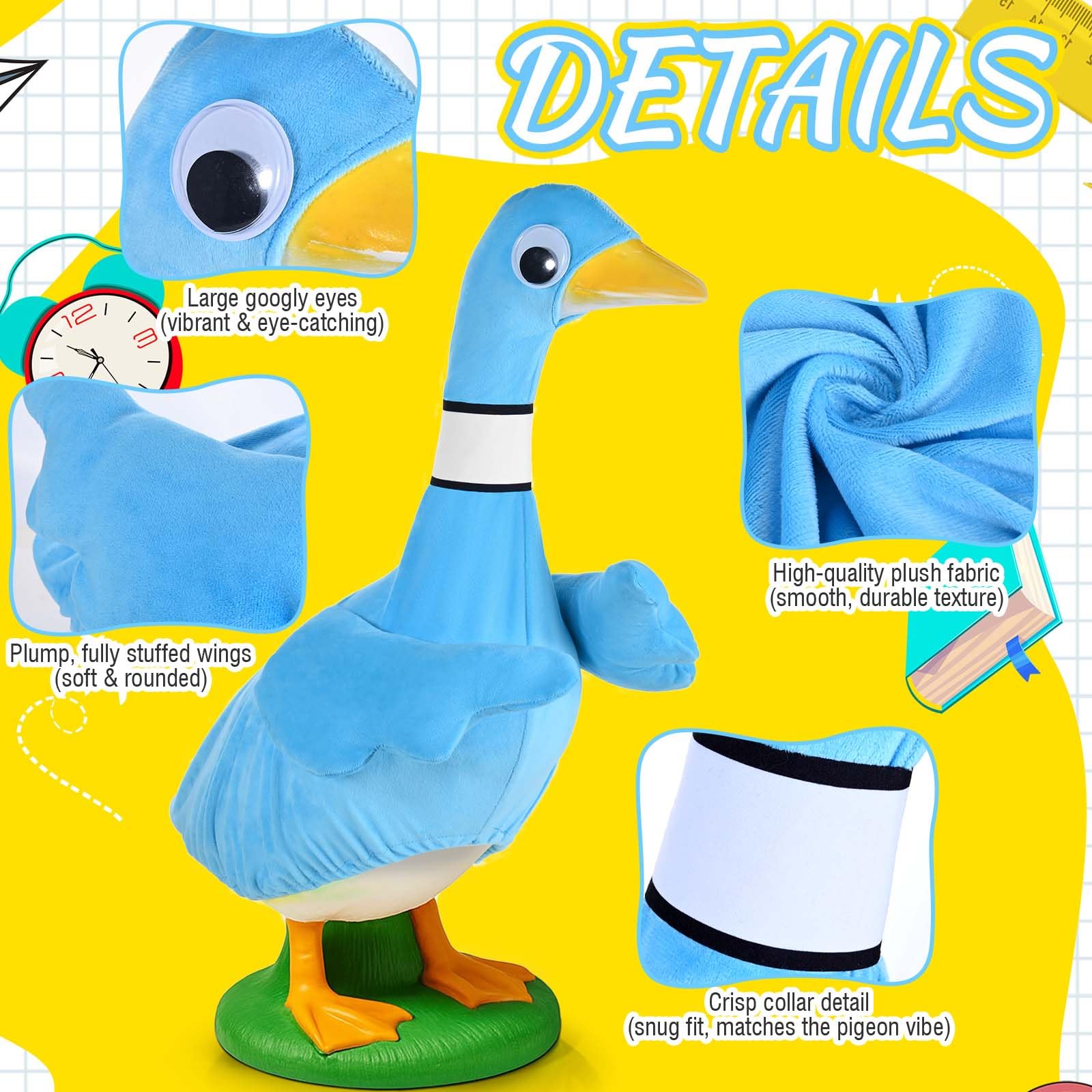 JcHrmers 23-inch goose costume delivers a snug, slip-free fit for outdoor statues