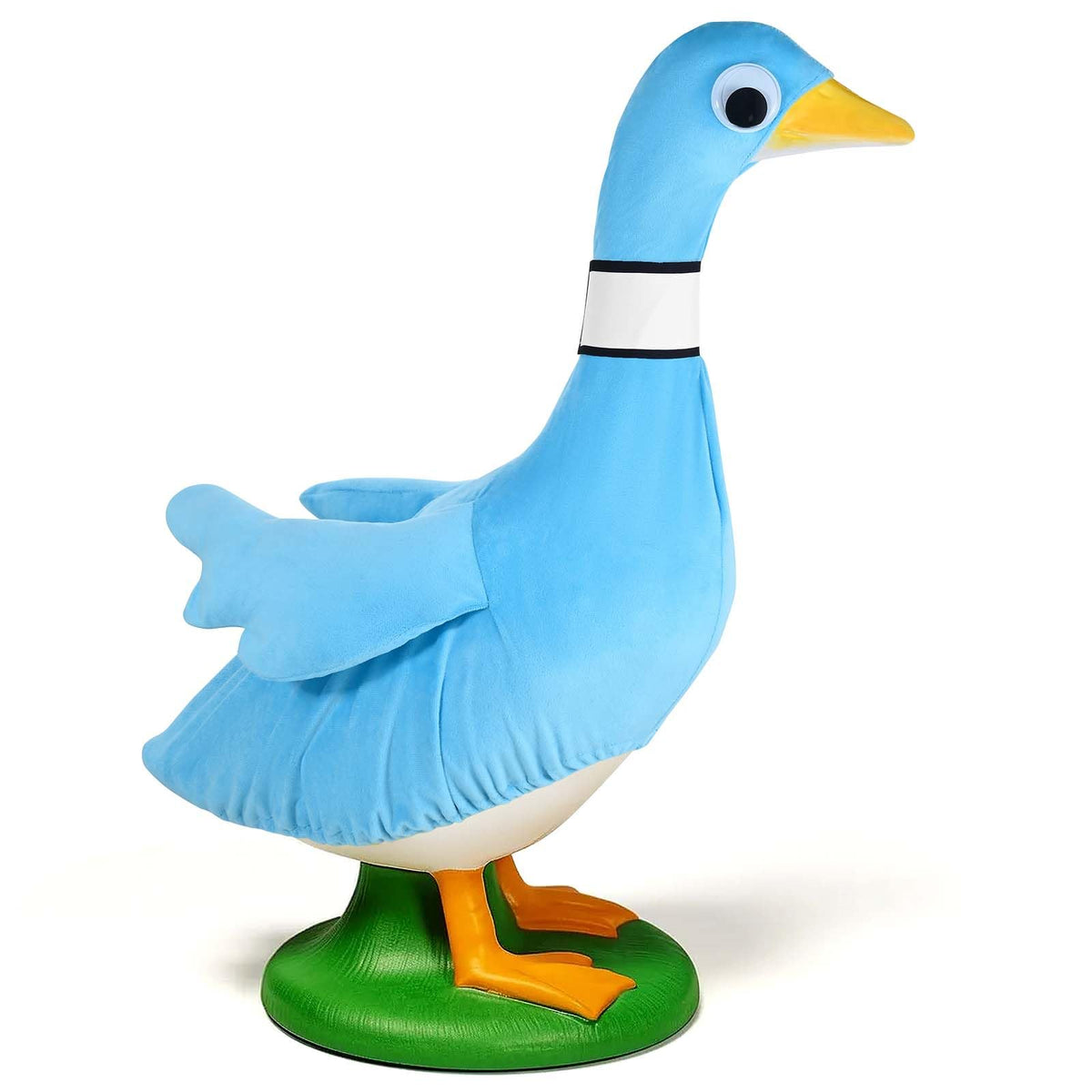 JcHrmers back-to-school porch goose outfit in blue enhances curb appeal and classroom charm