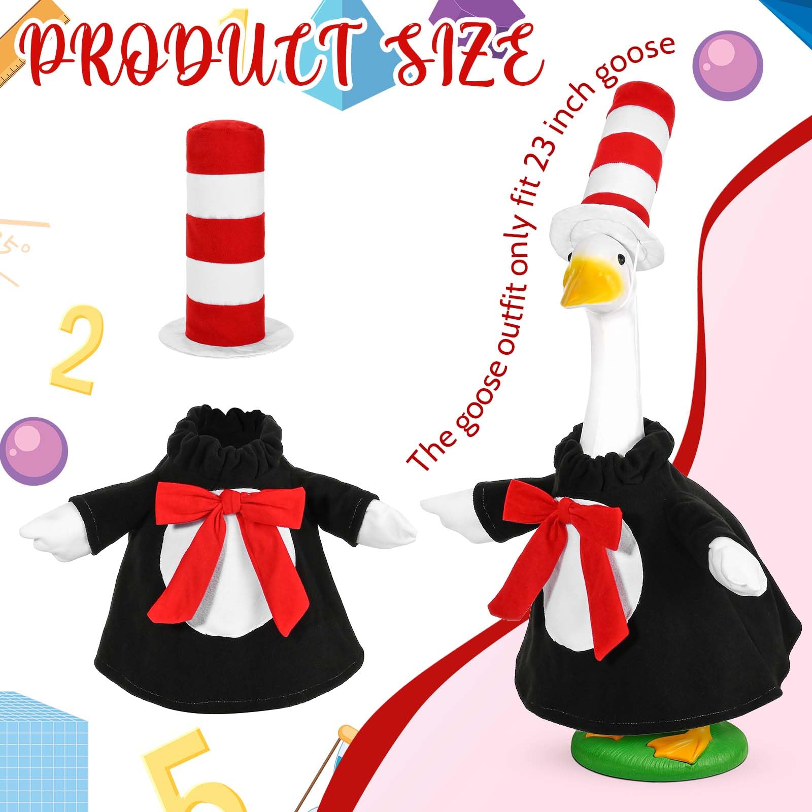 JcHrmers black outfit with red bow on a goose adds charming holiday flair