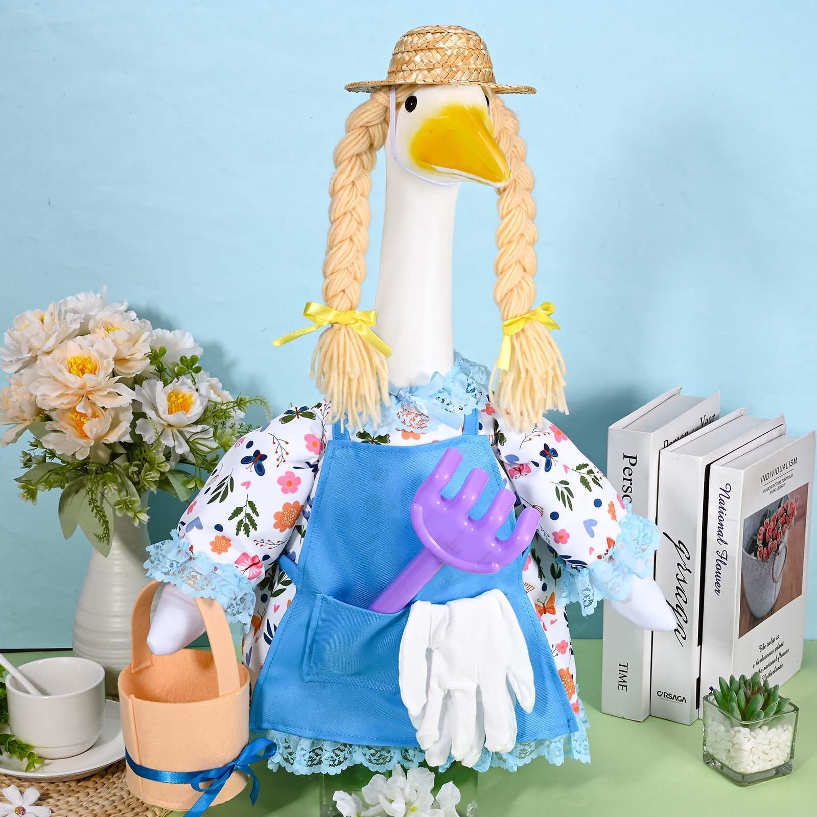 JcHrmers Goose outfit as a festive garden party prop